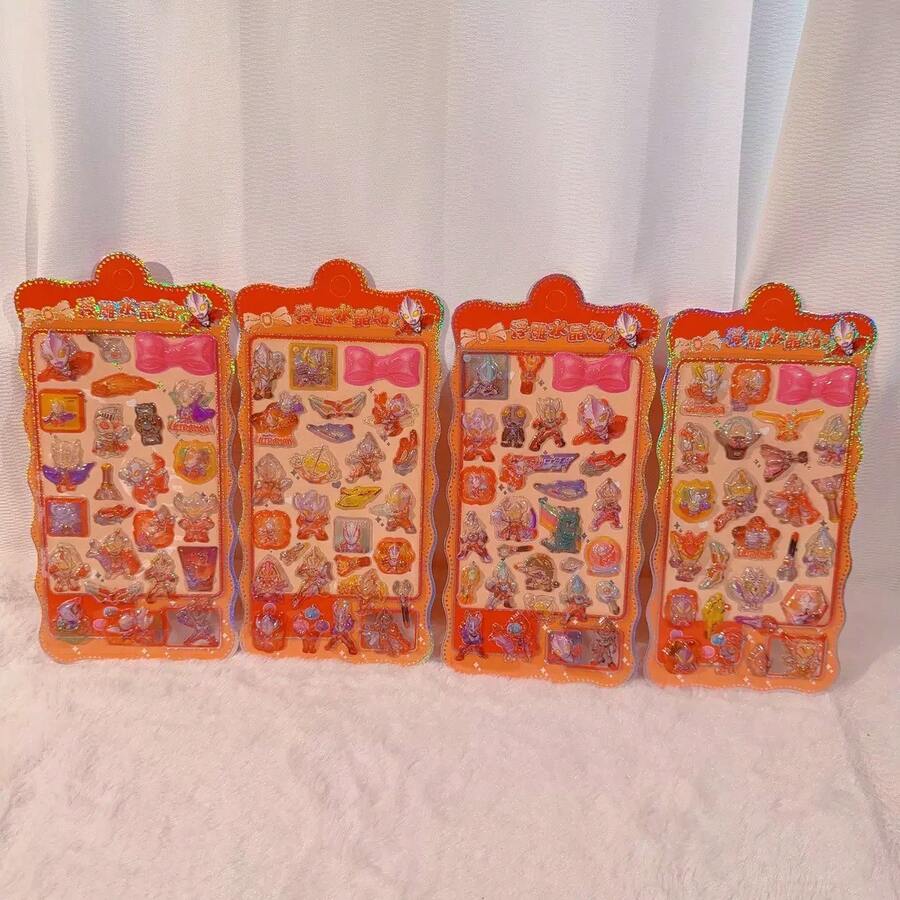 3D卡通贴纸、可爱浮雕贴纸、宝石水晶贴纸 - 彩色 - 查看 1