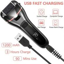 13 In 1 Electric Foot Grinder File Callus Remover Machine Pedicure Device Foot Care Tools Feet For Heels Remove Dead Skin Rechargeable 1200mAh - Black - View 10