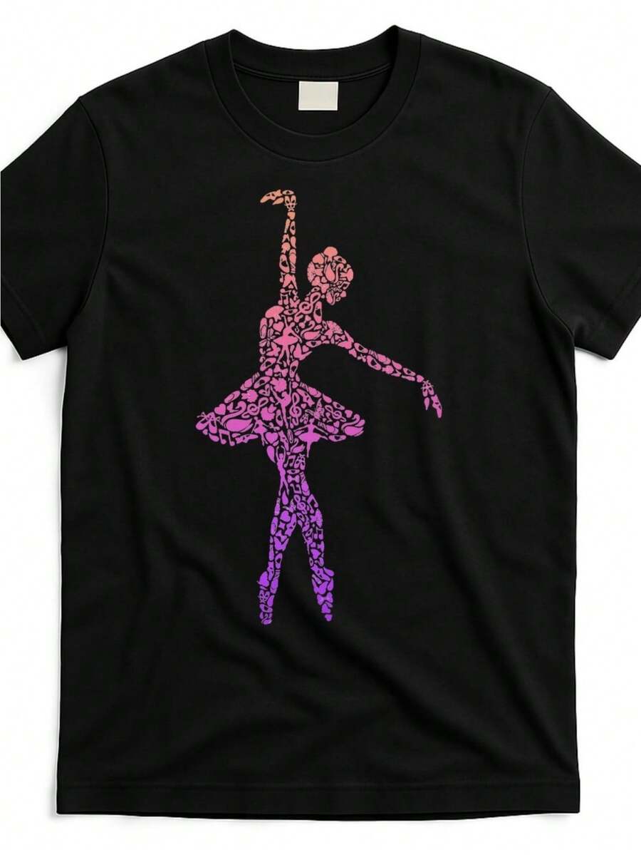 Camiseta de Ballet Unisex Bailarina Bbg6958473 en Negro - [Negro] - Ver 1