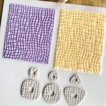 Basic Shape Polymer Clay Mold, Pottery Tools, Striped Line Shaped Soft Clay Earring Making Mold, Art Earring Making Tools, Suitable For DIY Art Clay Earring Creation - Multicolor - View 4