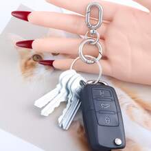 2pcs Double Opening Swivel Clasp Clips, Metal Swivel Spring Snap Hooks, Key Chain Clip With Key Ring For DIY Crafts, Keychains - Multicolor - View 9