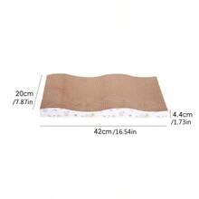 2-In-1 Cat Scratching Board And Bed, Protects Sofa From Cat Scratches, Large Oval Shape Puppy Keep Puppy Keep Cat Toys Cat Scratching Post - Brown - View 7