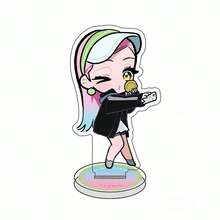 1PC Q Version Animal Hood Anime Character Acrylic Stand, Cute Cartoon Figure Desktop Display, Transparent Tabletop Ornament, Collectible Decoration, Lovely Gift For Anime Enthusiasts - Multicolor - View 3