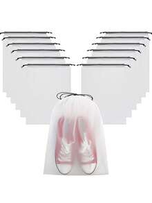 1/10/20pcs Frosted Drawstring Storage Bags, Dust-Proof Breathable Dust Cover, Lightweight Portable Travel Storage Bags, Suitable For Wardrobe, Drawer, Shelf, Luggage, Travel, Gift For Family - View 2