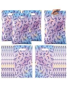 KPOP DemonHuntersReusable Gift Bags 10-Pack, Blue Purple Lightning Crack Gradient Waterproof Polypropylene Bags, Music Theme Party Supplies For Birthdays, Festivals & Picnics - Multicolor - View 5
