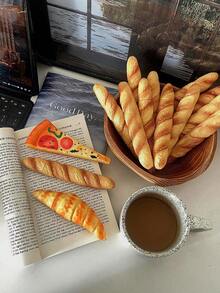 1pc Creative Pizza Bread Design Ballpoint Pen, Funny Food Themed 0.5mm Ballpoint Pen, Unique Cartoon Stationery, Suitable For Students And Office Back To School - Multicolor - View 8