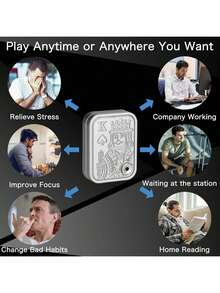 Metal Skull Push Slider Stress Relief Toy, Anti-Stress EDC Top Spinning Poker Toy, Portable Decompress Magnetic Toys, Adult Gifts, Toys & Games, Hobbies, Collectibles, Party Supplies, Creative Toys For Teens, Stress Relief Toys For Teens, Holiday Gifts, Birthday Gifts, New Year Gifts,Stress Relief Toys For Office Workers,Easter Basket Stuffers,Easter Egg Fillers,Easter Egg Stuffers,Squish,Easter Eggs,Party Favors,Easter Toys - Multicolor - View 8