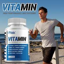 PSLALAE High Performance Multivitamin - Improves Bone Strength, Energy Levels, Supports Muscle Health And Immune Function, Enhances Memory - 120pcs - Three bottle-Best choice - View 8