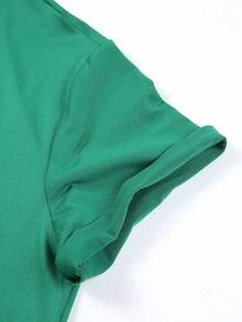 Disney Authorized Women's Casual Short Sleeve T-Shirt, Birthday Princess Themed, Double-Sided Print, Front With  & Castle (Custom Name), Back With Princess Collage, Breathable, Perfect For Birthday Outfits - 綠色 - 查看 6