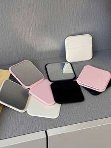 1 chiếc gương để bàn vuông, gương trang điểm chất lượng cao, có thể gập lại và di động, phù hợp cho ký túc xá sinh viên, dùng được cho cả nam và nữ, gương gia đình, gương trang điểm cầm tay, được thiết kế cho ký túc xá sinh viên, gương trang điểm di động dành cho nữ, quà tặng, du lịch, vật dụng giá cả phải chăng, vật dụng cần thiết khi đi du lịch - Nhiều màu - Xem 5