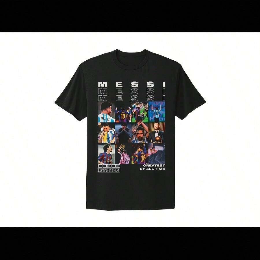 Lionels Messis, #10 Miami, Argentina World Cup Champions Graphic T-Shirt1 - 黑色 - 查看 1