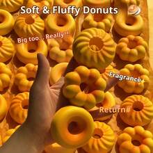 新款粘性甜甜圈挤压玩具，慢回弹减压玩具，柔软湿润质地，生日、节日、情人节的完美礼物 - 彩色 - 查看 6