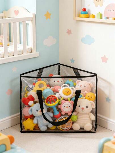 2个装婴儿房三角收纳袋，带提手，可挂在衣柜上收纳婴儿衣物，可折叠，节省空间，复活节礼物