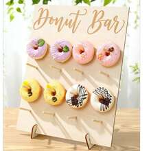16-Hole Wooden Donut Display Stand, Home Donut Display Rack, Party Food Display Shelf, Birthday Wedding Family Gathering Food Stand, Donut Display Wooden Rack, Thanksgiving Christmas 2025 New Year Party Kitchen Cooking Rack - 16-hole Bracket - View 4