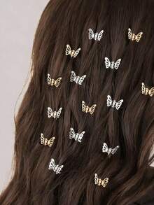 10/20 chiếc kẹp tóc hình bướm mini bằng kim loại, quà tặng cho mẹ, bạn bè, giáo viên, các dịp lễ, phù hợp cho phụ nữ sử dụng hàng ngày, phụ kiện tóc thời trang thanh lịch cổ điển, kẹp tóc mùa hè kiểu bãi biển. - Nhiều màu - Xem 4