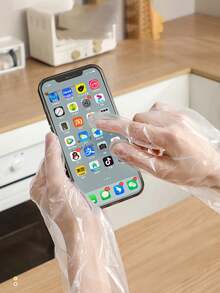 10/50pcs Long Sleeve Waterproof Gloves, Suitable For Household, Kitchen, Laundry, Cleaning - Multicolor - View 11