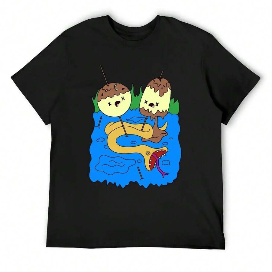 Marceline's Rock Band T-Shirt Graphic T Shirt Vintage Man T-Shirt Vintage Shirts Men - 黑色 - 查看 1