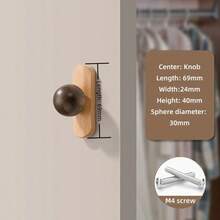 北欧木质橱柜把手 衣柜鞋架旋钮 家具把手五金件 梳妆台拉手 厨房把手 - WD044 - 查看 11