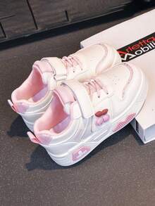 1双儿童运动鞋，2025四季款，男童休闲运动鞋，新款低帮女童白色休闲鞋，软底时尚滑板鞋 - 西瓜粉 - 查看 3