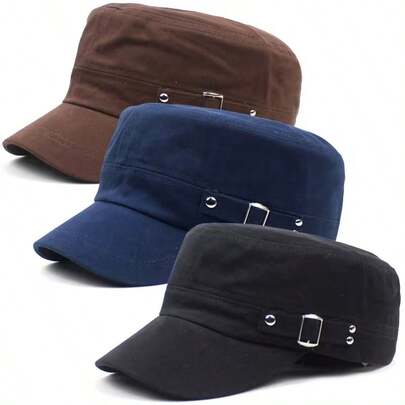 3 قطع/مجموعة قبعة بيسبول مريحة، مناسبة للجنسين وجميع الفصول، قبعة بحافة مسطحة للرياضات الخارجية والصيد والتخييم