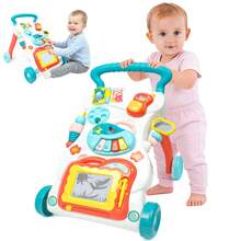 Multi-Functional Baby Walker-Push & Walk Learning Activity Walker With Drawing Board, Portable Activity Center For Boys & Girls, Music, Sensory & Balance Training Toy For Motor Skill Development (6M+) - Blue - View 12