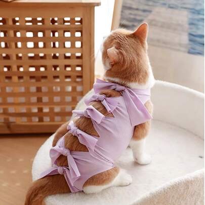Traje ligero, cómodo y de alta elasticidad para gatos esterilizados/castrados, pantalones fisiológicos transpirables para prevenir el lamido e irritación, ropa para gatos