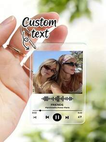 Personalised Music Player Keychain, 1pc Custom Photo Keychain, Shaped Acrylic Car Keychain, Backpack Pendant, Friend, Celebrity, Cartoon, Customized Acrylic Graffiti Keychain, Personalised Music Code Keyring, Personalized Music Code Acrylic Keychain, Custom Music In Your Pocket Keychain, Birthday Gift - Multicolor - View 5
