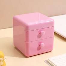 1pc Cute & Creative Jewelry Box With Flip Cover And Drawer, Home Storage - Multicolor - View 10