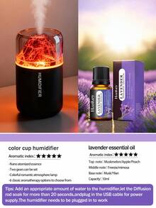 1个180毫升车载火山加湿器，USB供电，两种工作模式，7色LED灯，自动定时关机功能，静音喷雾，家用电动空气清新剂，火山效果香薰灯和精油扩散器，非常适合房间装饰、办公室、客厅、桌面、汽车使用，送给女性的礼物。这款USB供电的空气清新剂（需要插电使用）提供空气加湿功能，为您营造舒适的环境，也适用于汽车。 - 黑與白 - 查看 20