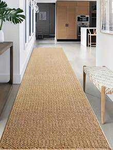 1pc Highly Absorbent Long Hallway Carpet, Low Pile Large Neutral Living Room Carpet, Home Use Rug - Multicolor - View 3