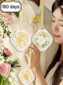 【犒劳自己，享受美好生活：深呼吸，焕发活力】1片装天然香氛蜡片，可持续使用180天，可用于衣柜和汽车。 - 查看 2