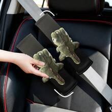 Protège-épaules de ceinture de de voiture mignon en forme de dinosaure, décoration de voiture en peluche personnalisée adorable et douce - A - Voir 10