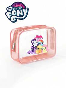 MY LITTLE PONY 1个小马宝莉彩虹小马、碧琪、柔柔、暮光闪闪、苹果嘉儿主题化妆包，PVC材质，可爱旅行洗漱包，适合女性，完美的万圣节和圣诞节礼物 - 彩色 - 查看 11
