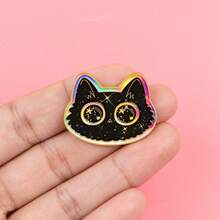 “别回头，你不会走那条路”珐琅徽章胸针，时尚配饰胸针，女士服装装饰礼品 - 彩色 - 查看 7