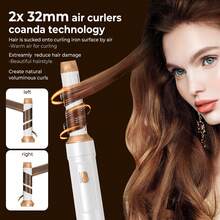 UKLISS 5-In-1 Multi-Functional Hot Air Styler Brush, Portable Home Hair Styling Tool For Straightening & Curling, Perfect Gift Idea For Her, Unisex Unique Present - White - View 7