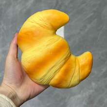 Extra Large Soft Slow Rising Cow Horn Squeeze Stress Relief Toy, Jumbo Bread - Multicolor - View 3