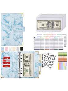 1 Set A6 Zipper Envelope Budget Notebook, Savings Notebook, Financial Management Notebook, Savings Challenge Notebook With Envelope, Budget Notebook, Budget Planner Notebook, Budget Notebook With Cash Envelope - Multicolor - View 18