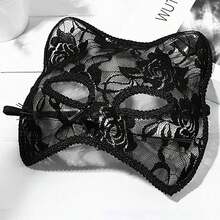 1pc Gothic Cat Face Mask, Sexy Gothic Costume Suitable For Masquerade Ball, Role Play, Halloween Party - Elegant Mask - Multicolor - View 3