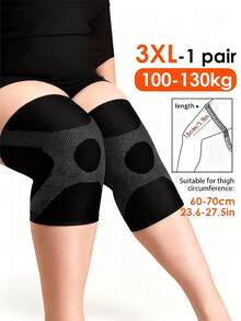 RPPR 1 双 - 特大号高弹力压缩护膝套，透气舒适，加厚护膝，男女通用，黑色和灰色，加大码，XL-3XL，适合体重达 130 公斤/286.6 磅。 - 灰色 - 查看 12