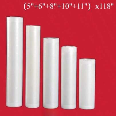 300cm Vacuum Sealer Bags Roll, Non-Slip Grid Design, Food Preservation Storage, Thick Plastic Suitable For Vacuum Sealer Machine