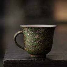 1pc/1pc/2pcs Handmade Ceramic 150ml Latte Coffee Cup, High-Quality Porcelain Saucer Set, Couple Drinking Water Cup, Personalized Milk Malt Breakfast Cup, Creative Latte Art Office Mug With Saucer - Multicolor - View 14