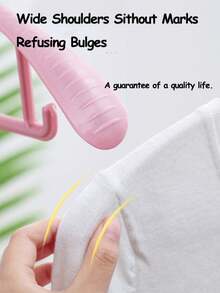 10/5pcs Durable Plastic Hanger - Features Reinforced, Broadened Shoulders, 360-Degree Rotating Hook, And Non-Slip Polished Surface. Suitable For Adult Garments. - Beige - View 6