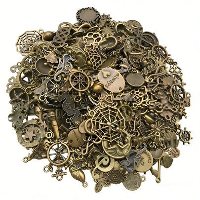 1 包随机什锦古铜合金吊坠，DIY 饰品制作配件 - 手链、项链、耳环、珠宝配件及用品。