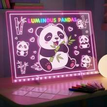 LED Drawing Board For 17 Light Up Doodle Board Reusable Glow In The Dark Drawing Tablet With 7 Colors Erasable No Mess Art Toy For Ages 3-12 Best Birthday Gift For Girls Boys 2026 New - Clear - View 2