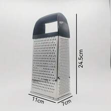 Máy thái đa năng bằng thép không gỉ 9 inch, thiết kế tay cầm chống trượt tiện dụng, có thể dễ dàng thái khoai tây, dưa chuột, cà rốt, sô cô la, bào và thái sợi, dụng cụ nhà bếp đa năng. - màu đen - Xem 3