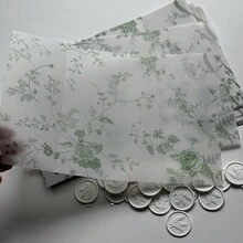 NIEWSPECIAL 20 tờ giấy trong suốt họa tiết hoa lá màu nước, thích hợp cho thiệp mời cưới kích thước 5"x7", làm bao bì giấy trong suốt, thiệp mời cưới tự thiết kế, thiệp mời cưới DIY. - Nhiều màu - Xem 22