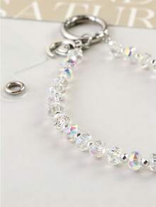 Rhinestone-Like Material . Internet Celebrity Phone Chain, Crystal Phone Chain, Light Luxury Ins Internet Celebrity Moon Phone Case Lanyard, Multi-Functional Fashionable Phone Anti-Loss Chain, Key Chain, Phone Safety Rope - Multicolor - View 3