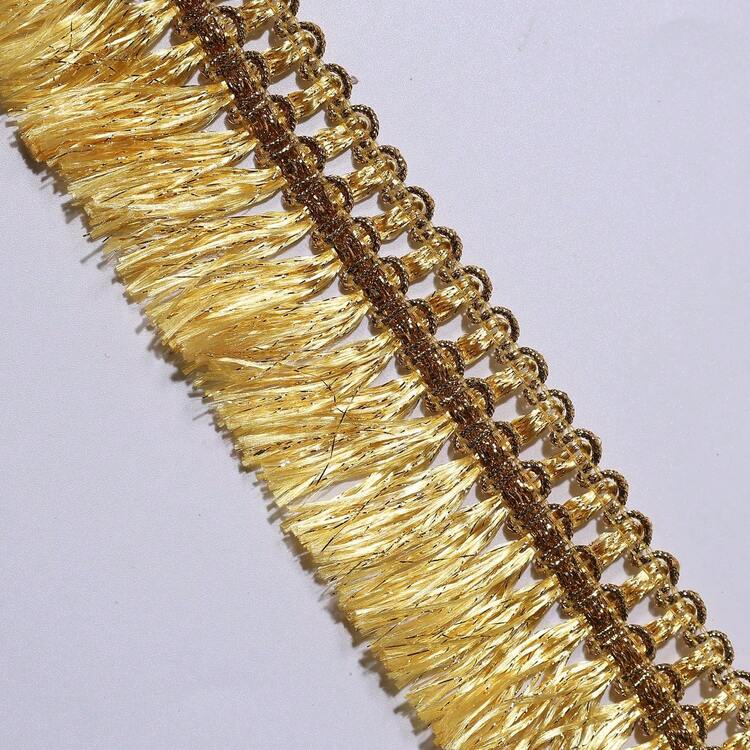 183cm Borla de lujo en dorado y plateado, decoración de vestuario para actuaciones en el escenario, material de decoración para textiles del hogar como cortinas y cojines, encaje de borlas metálicas de alta gama para DIY en vestidos de novia, ropa y accesorios, cinta decorativa de borlas brillantes, encaje de cortina estilo palacio europeo, accesorio glamoroso para tocados de actuaciones, disponible en colores dorado y plateado - multicolor - Añade 8