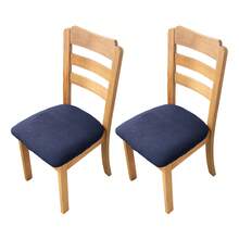 1/2/4/6 piezas Fundas de silla de felpa de maíz, fundas de asiento de silla a prueba de polvo adecuadas para sillas de comedor, fundas de silla extraíbles y lavables para cocina, comedor - Multicolor - Ver 39