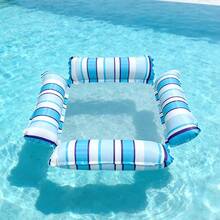 1pc Inflatable Pool Bed, Pool Floating Chair, Pool Party Seat Floating Bed, Suitable For Adults Summer Sunbathing, Beach, Swimming Pool Party - Multicolor - View 5
